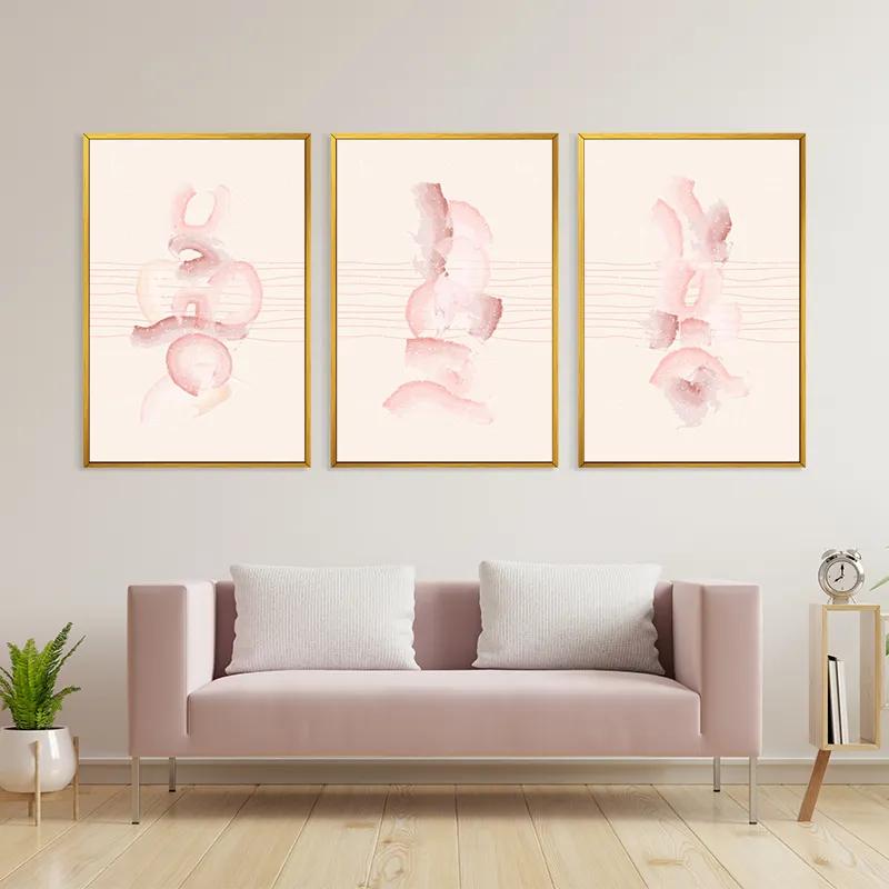 Tablou Multicanvas Pretty Pink Shape mockup 3