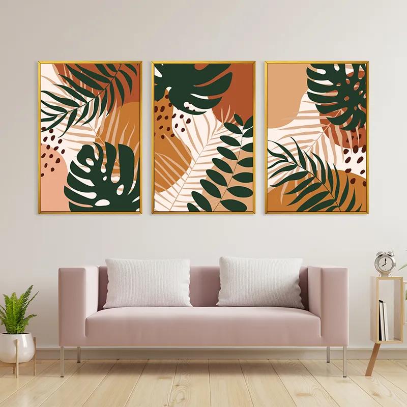 Tablou Multicanvas Tropical Green Leaves mockup 3