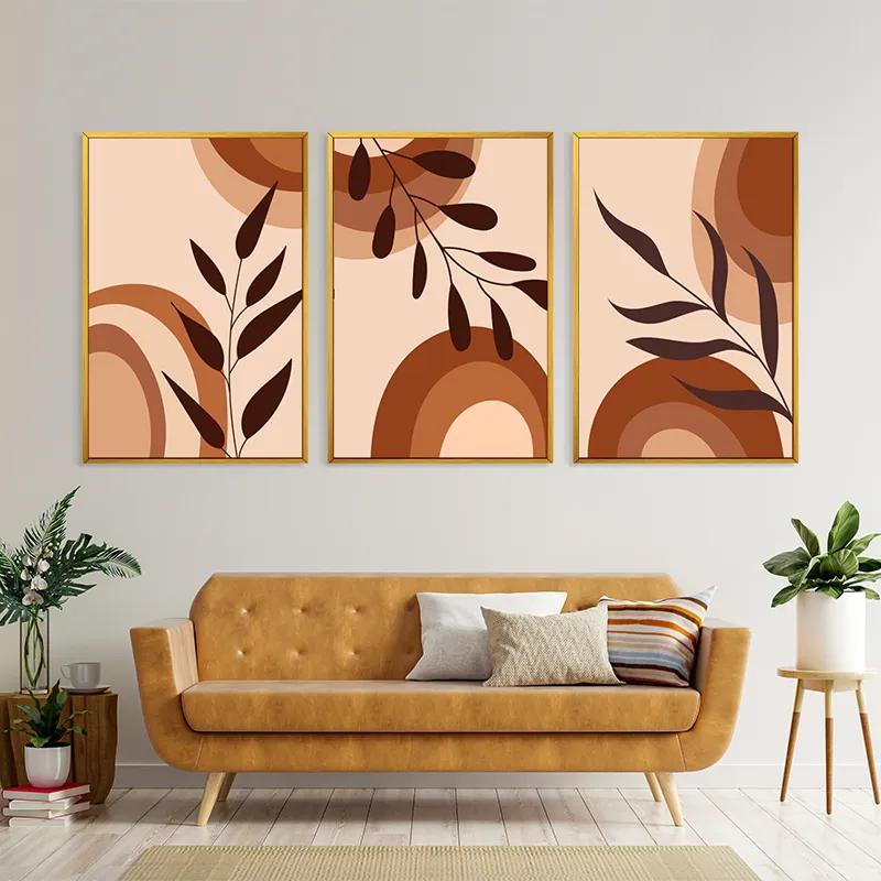 Tablou Multicanvas Brownbstract mockup 4