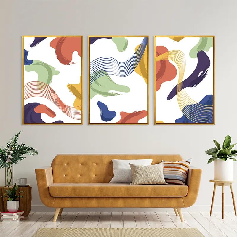 Tablou Multicanvas Color Mix Lines mockup 4