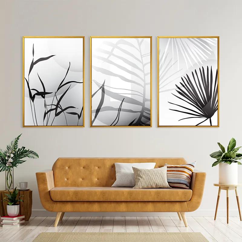 Tablou Multicanvas Leaf Shadow mockup 4