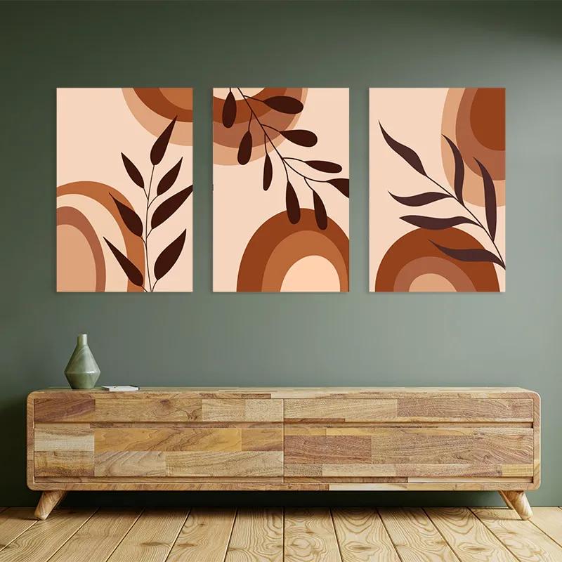 Tablou Multicanvas Brownbstract mockup 2