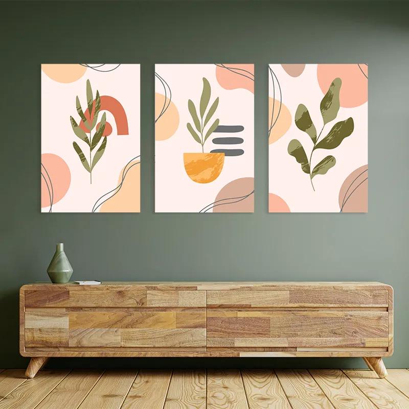 Tablou Multicanvas Cute Leaf mockup 2