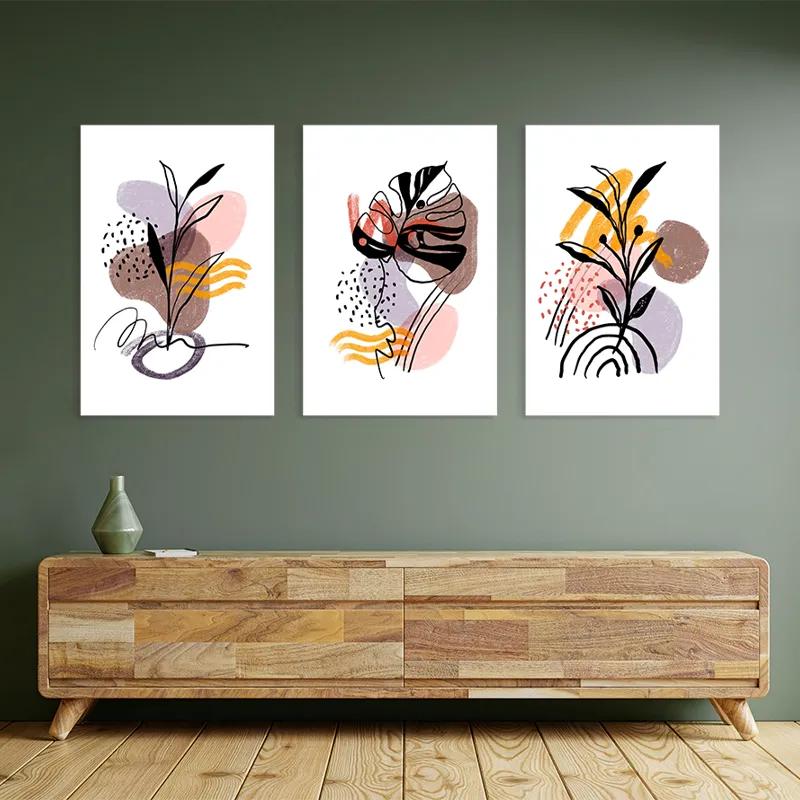 Tablou Multicanvas Pretty Leaf mockup 2