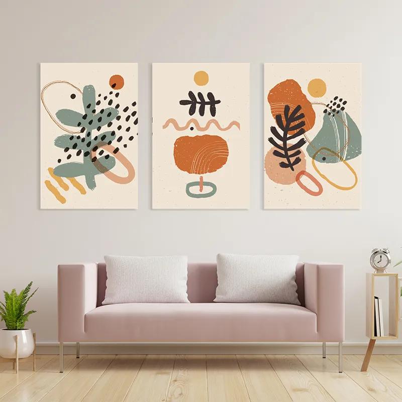 Tablou Multicanvas Cream Orangert mockup 3