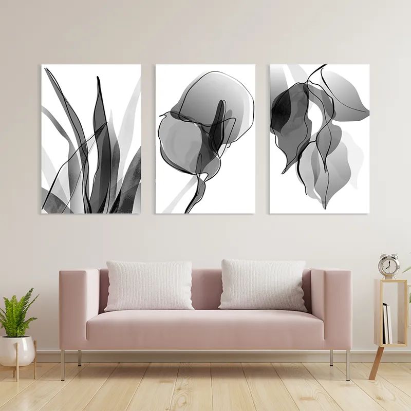 Grey Leaf Set mockup 3