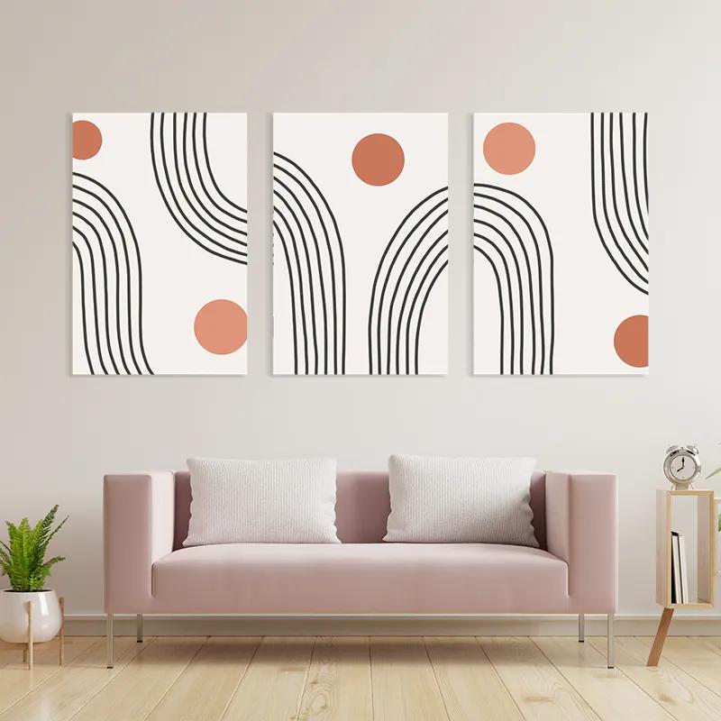 Tablou Multicanvas Moonnd Lines mockup 3