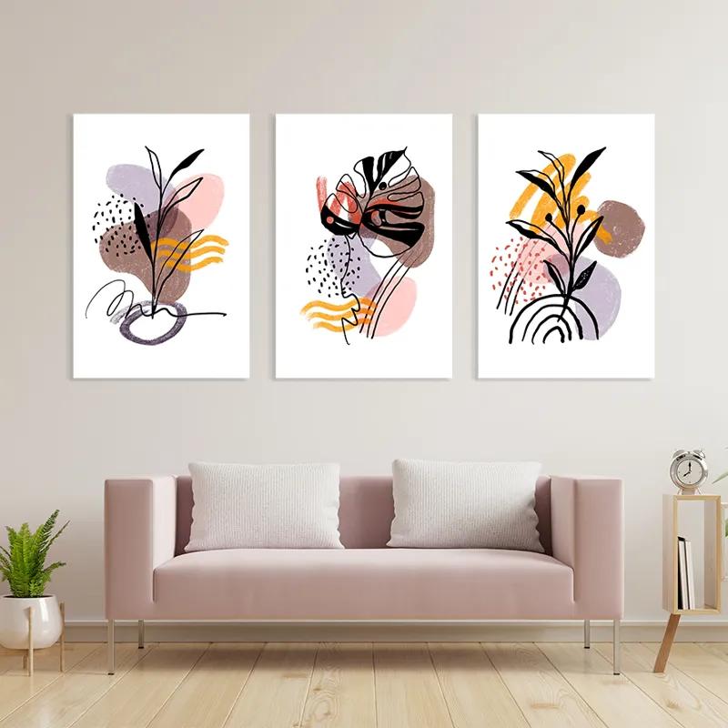 Tablou Multicanvas Pretty Leaf mockup 3