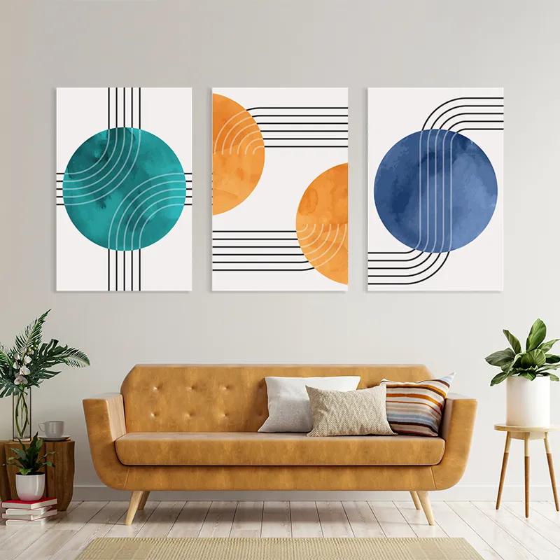 Tablou Multicanvas Colorful Circle mockup 4