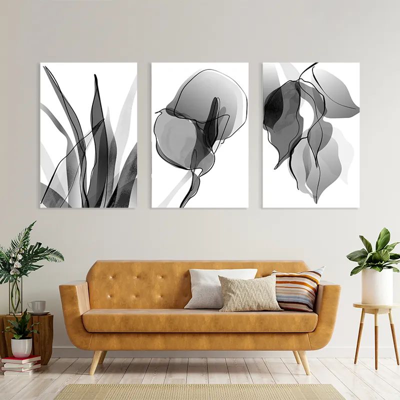 Grey Leaf Set mockup 4