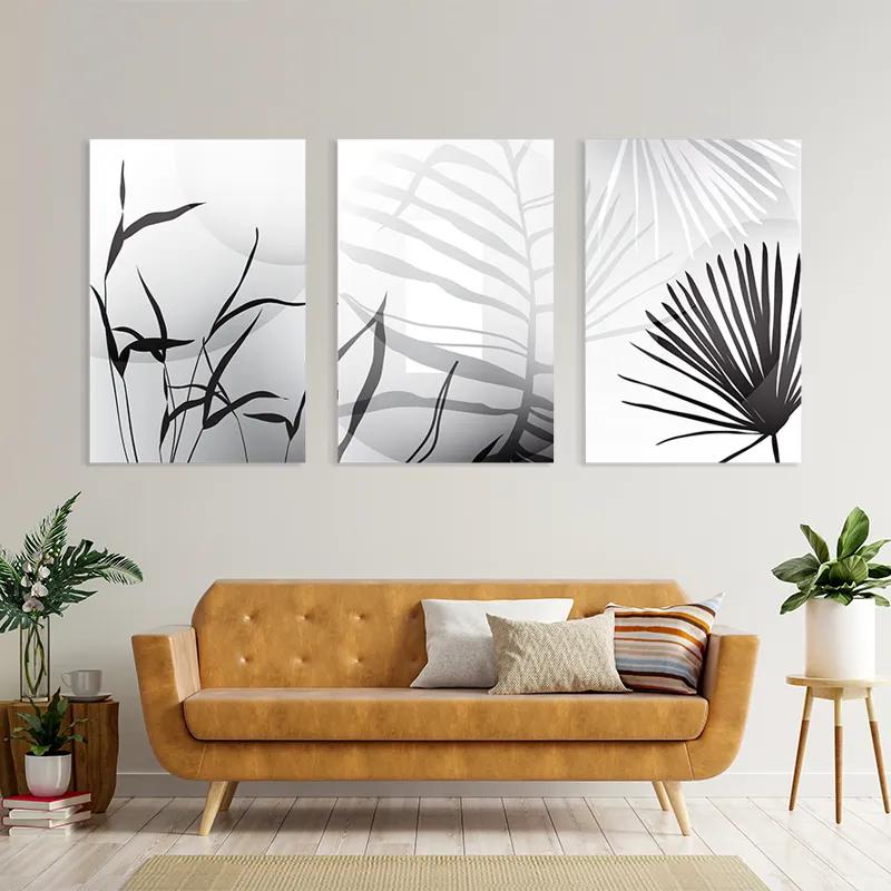 Tablou Multicanvas Leaf Shadow mockup 4