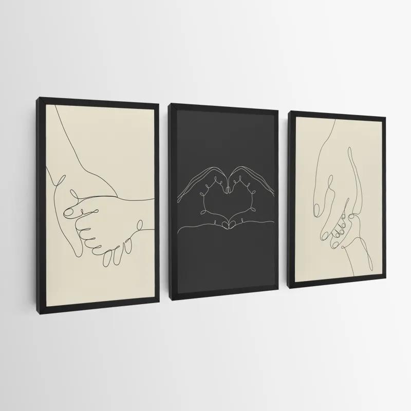 Tablou Multicanvas Hand Gestures mockup 0