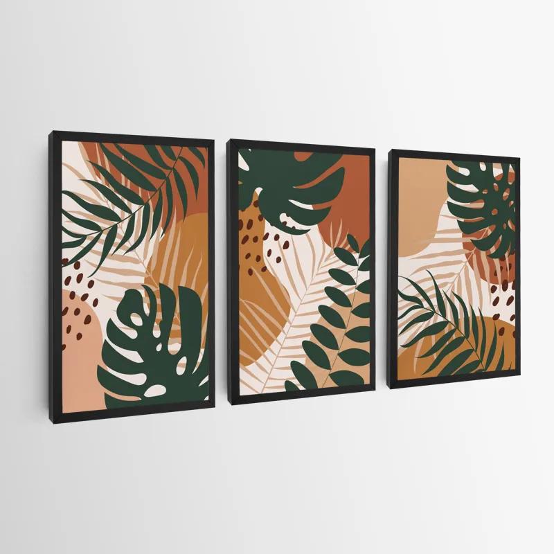 Tablou Multicanvas Tropical Green Leaves mockup 0