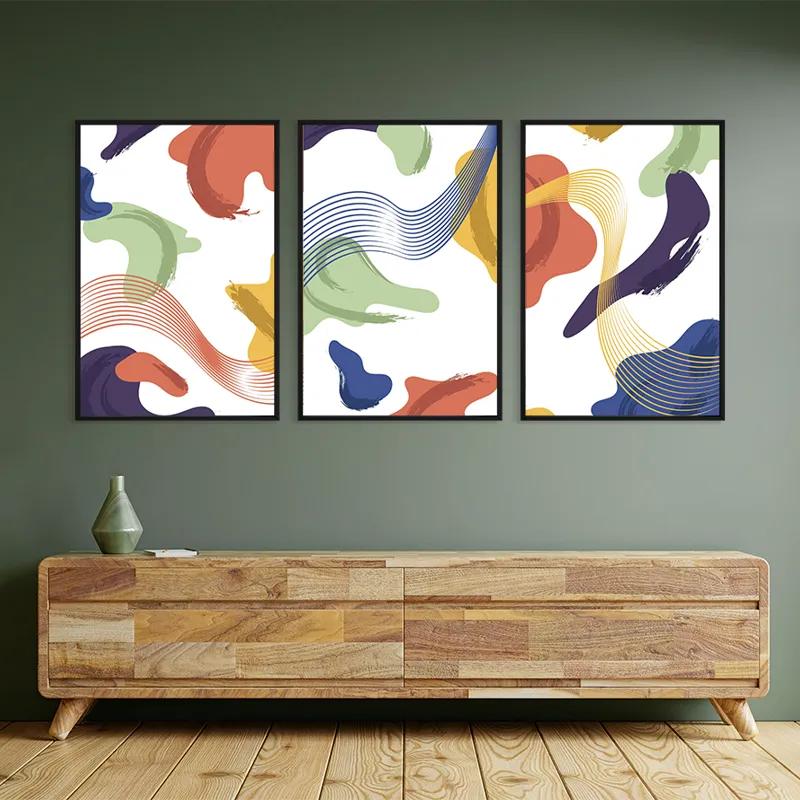 Tablou Multicanvas Color Mix Lines mockup 2