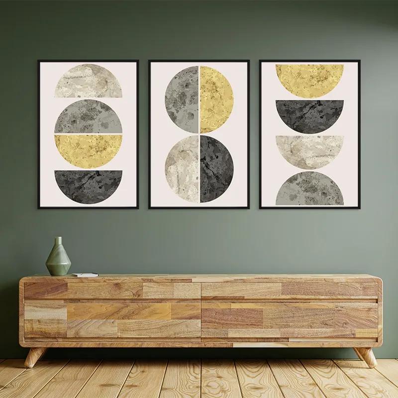 Tablou Multicanvas Gold Moons mockup 2