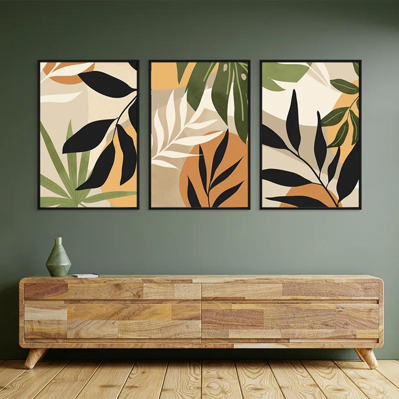 Tablou Multicanvas Leaves Organicrt mockup 2