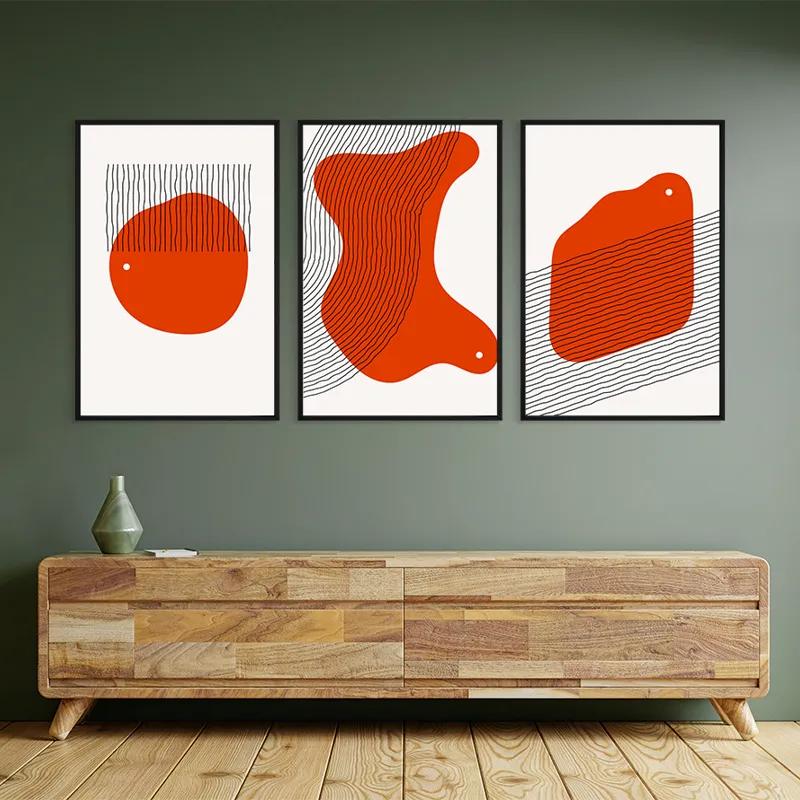 Tablou Multicanvas Orange Circle mockup 2