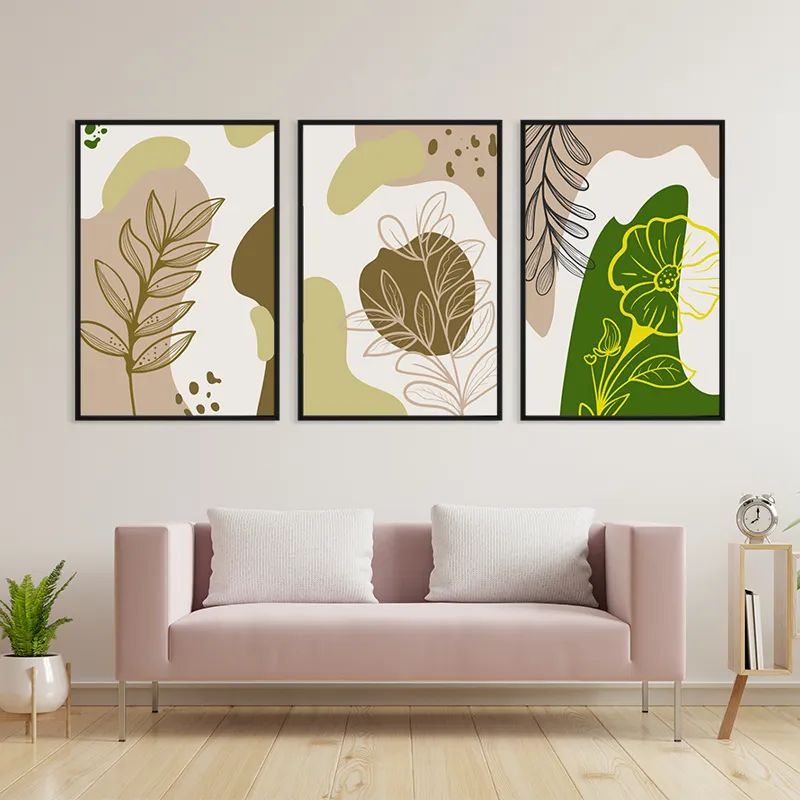 Brown Cream Leaf mockup 3