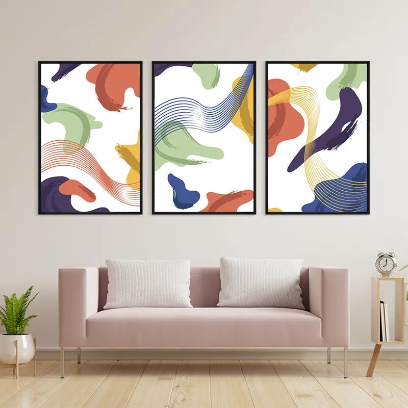 Tablou Multicanvas Color Mix Lines mockup 3