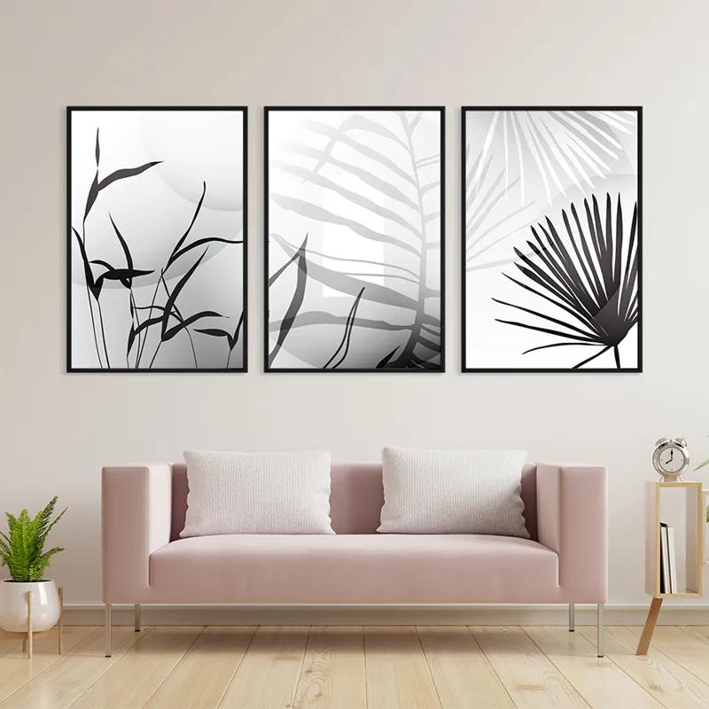 Tablou Multicanvas Leaf Shadow mockup 3