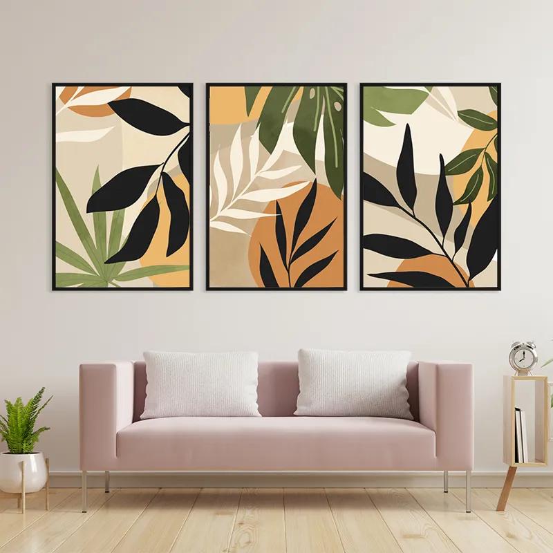 Tablou Multicanvas Leaves Organicrt mockup 3