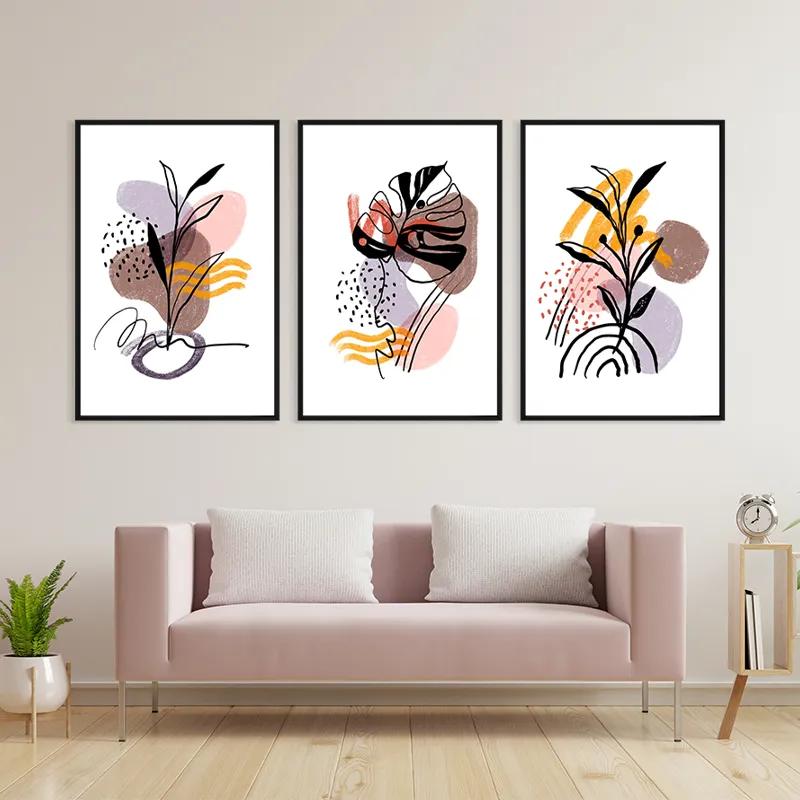 Tablou Multicanvas Pretty Leaf mockup 3