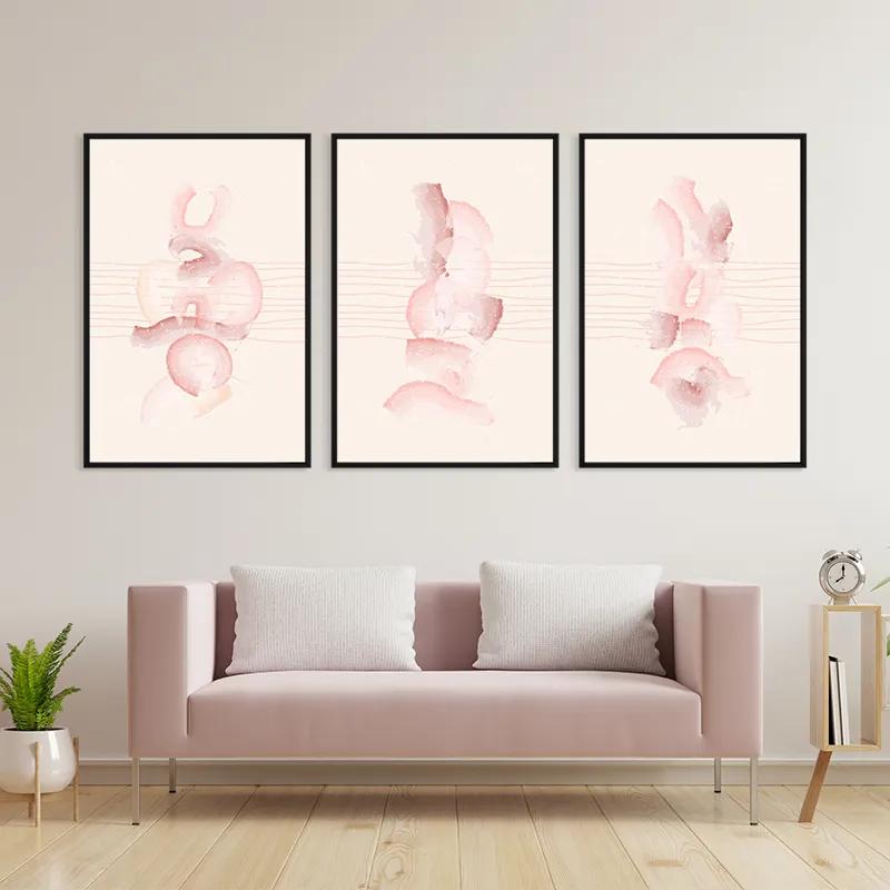 Tablou Multicanvas Pretty Pink Shape mockup 3