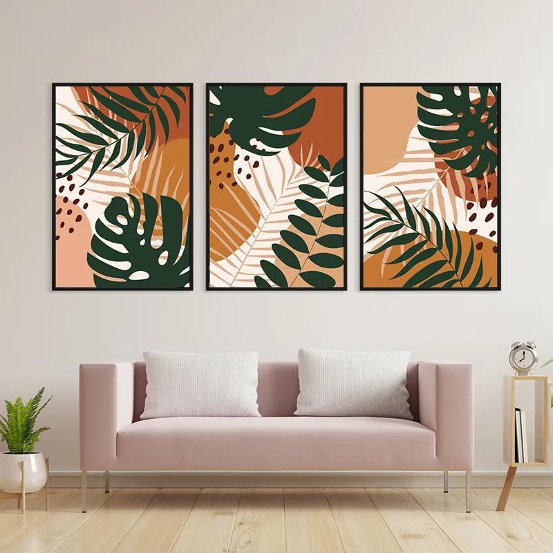 Tablou Multicanvas Tropical Green Leaves mockup 3