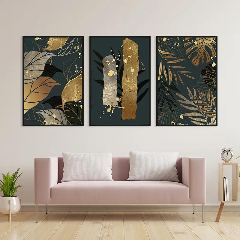 Tablou Multicanvas Tropical Leaves mockup 3