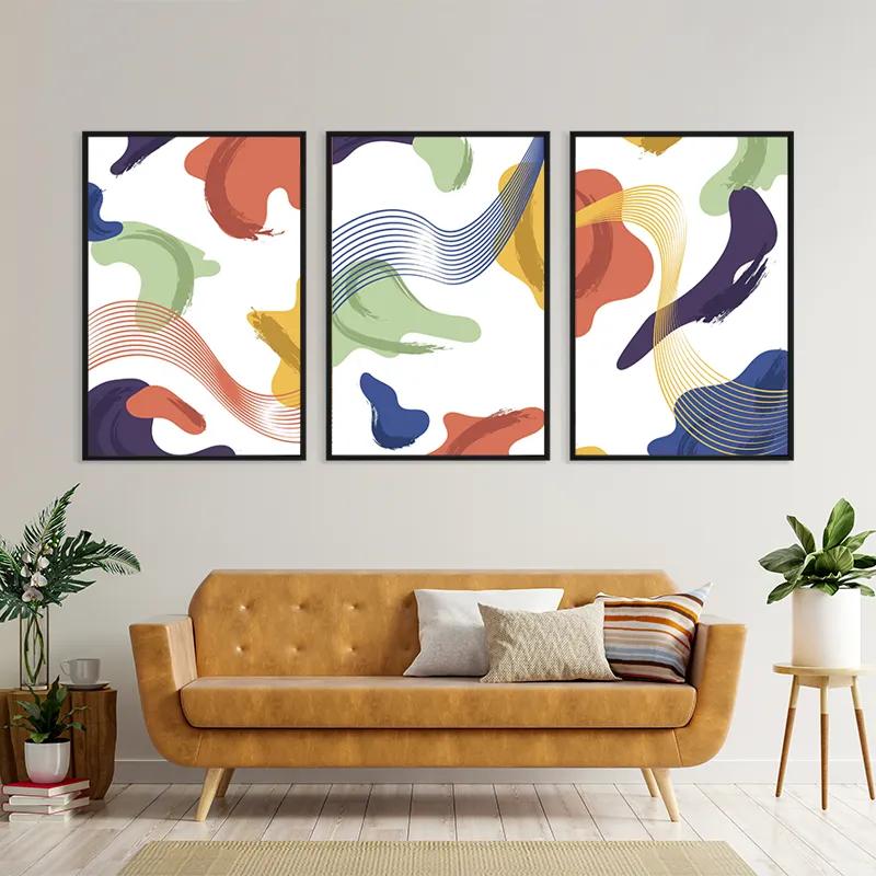 Tablou Multicanvas Color Mix Lines mockup 4