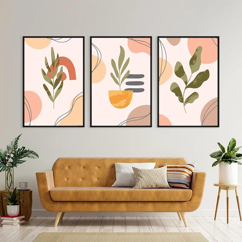 Tablou Multicanvas Cute Leaf mockup 4