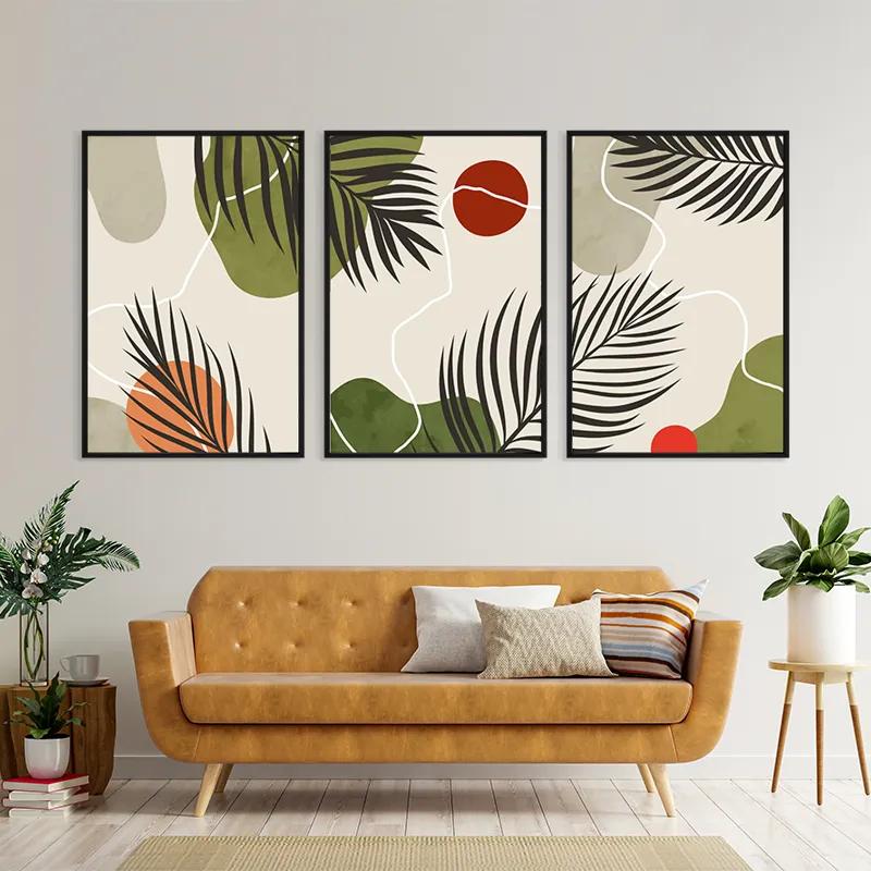 Tablou Multicanvas Jungle Leaf mockup 4