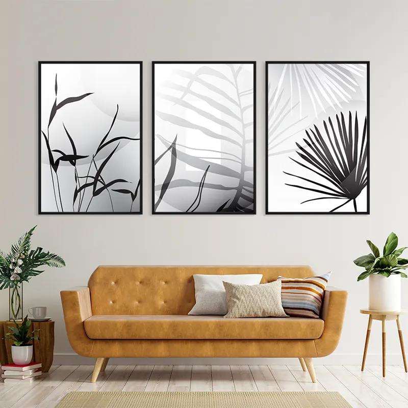 Tablou Multicanvas Leaf Shadow mockup 4