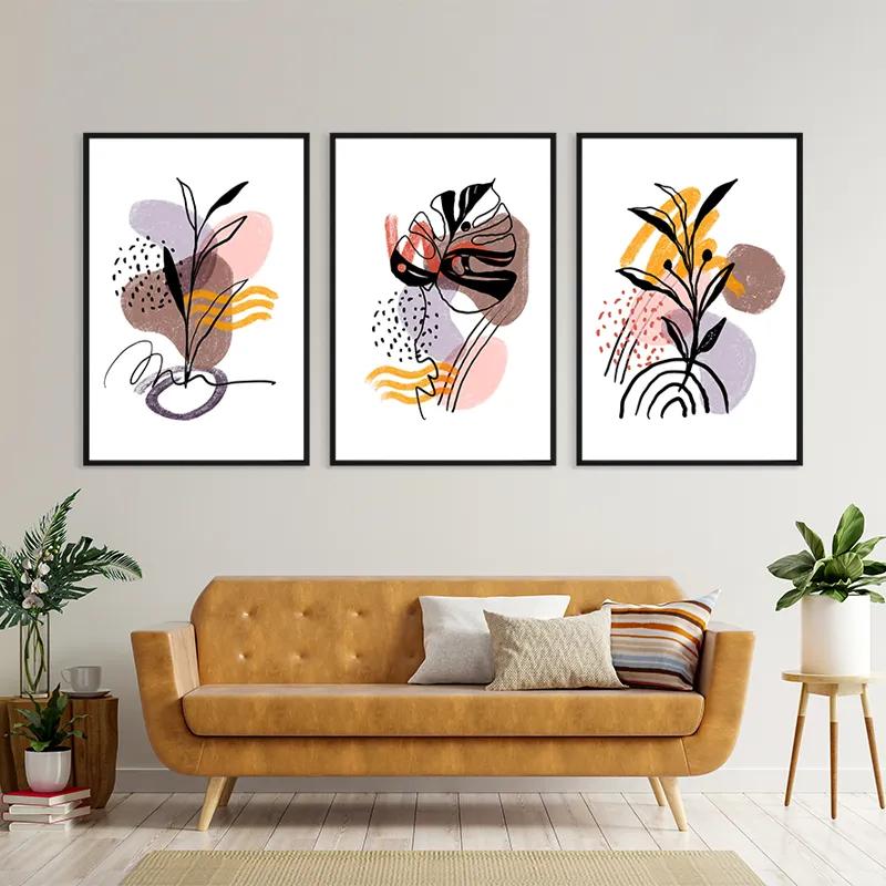 Tablou Multicanvas Pretty Leaf mockup 4