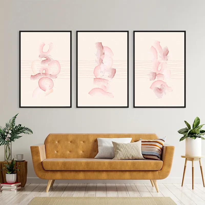 Tablou Multicanvas Pretty Pink Shape mockup 4