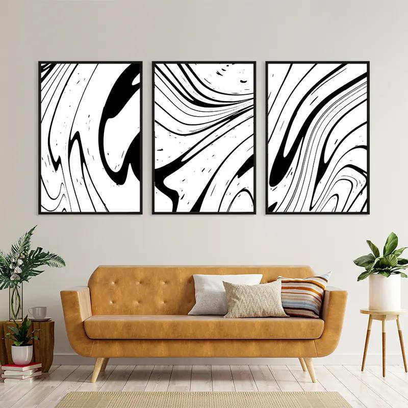 Tablou Multicanvas White Marblert mockup 4