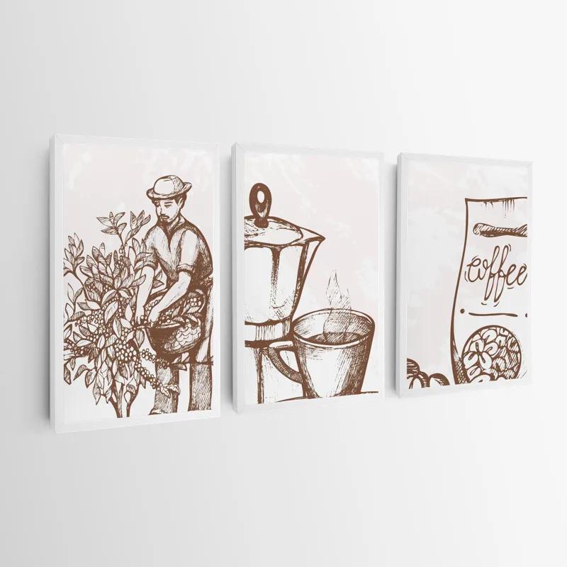 Tablou Multicanvas Coffee Set mockup 0