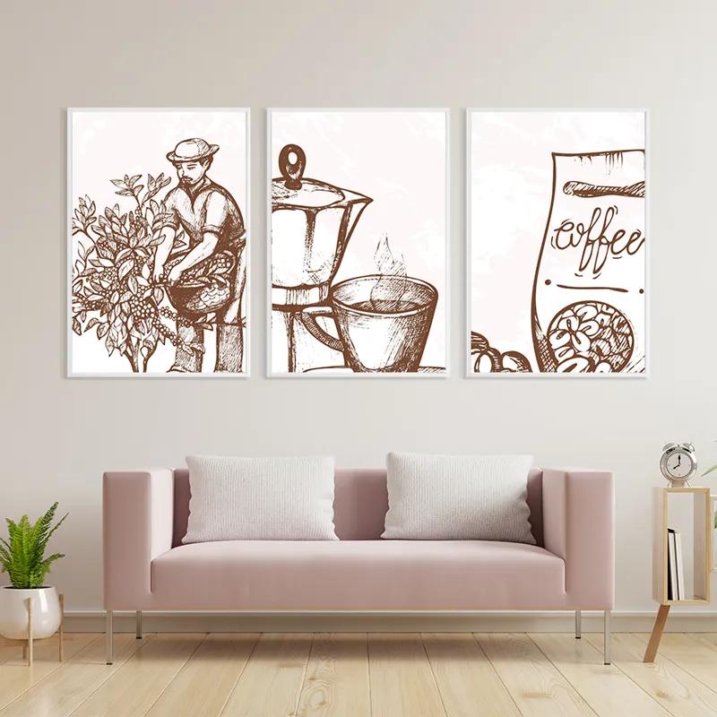 Tablou Multicanvas Coffee Set mockup 3