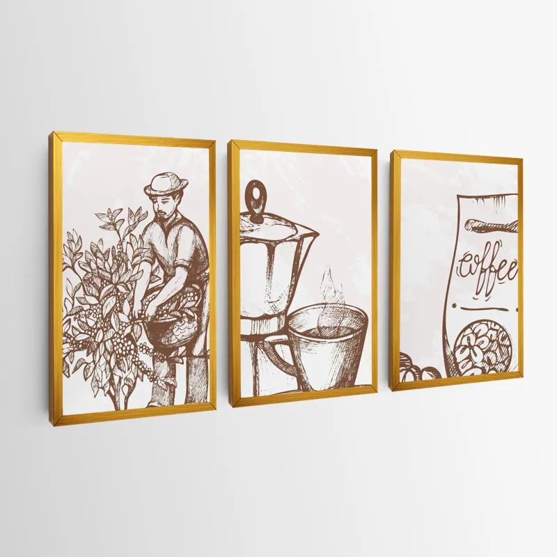 Tablou Multicanvas Coffee Set mockup 0