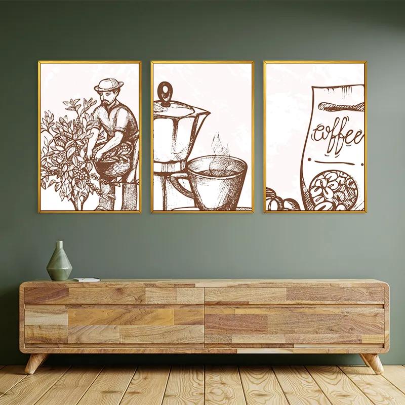 Tablou Multicanvas Coffee Set mockup 2