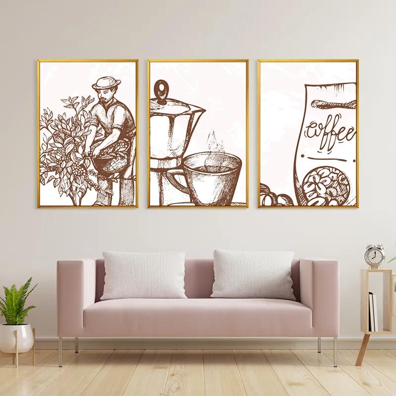 Tablou Multicanvas Coffee Set mockup 3