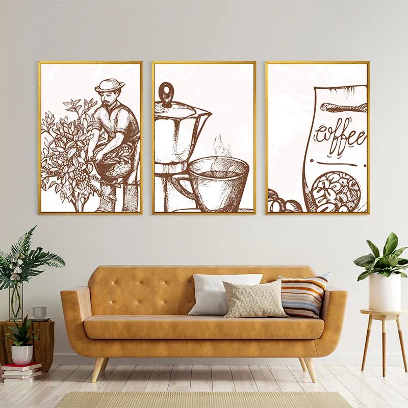 Tablou Multicanvas Coffee Set mockup 4