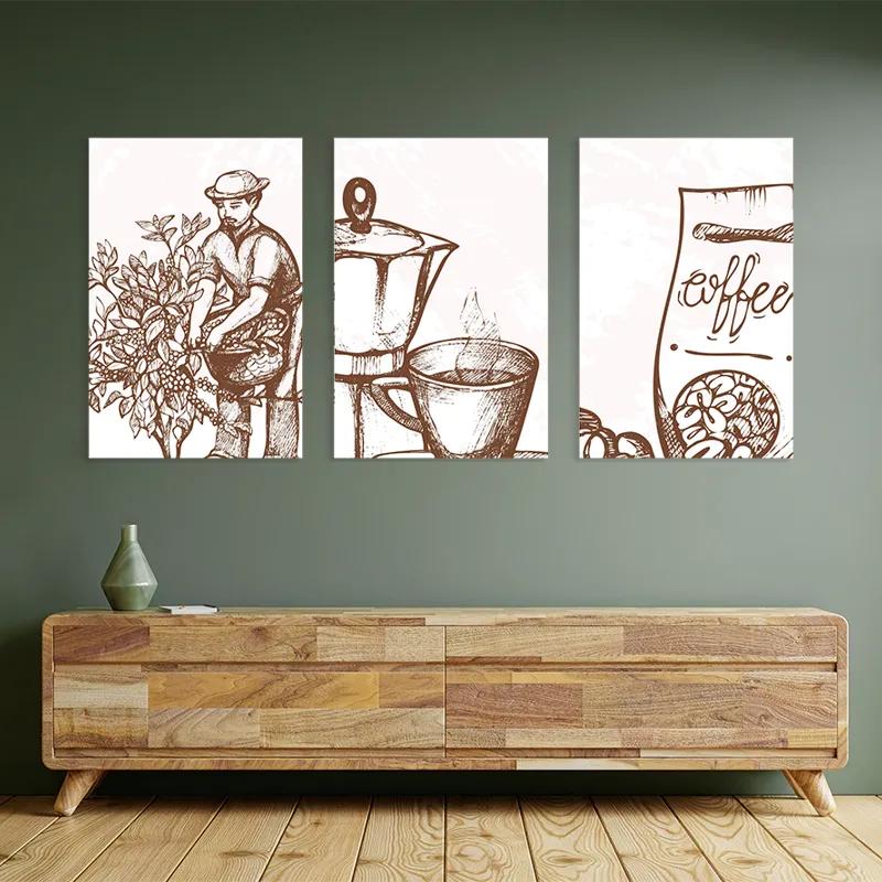 Tablou Multicanvas Coffee Set mockup 2