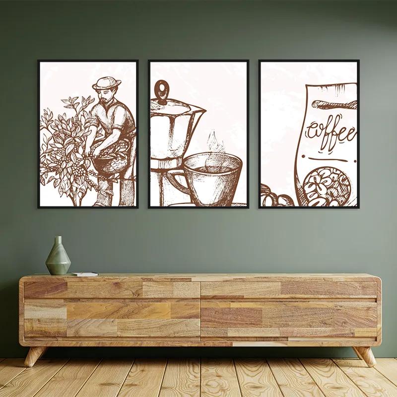 Tablou Multicanvas Coffee Set mockup 2