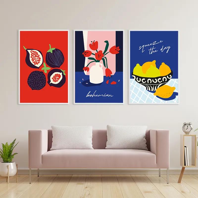 Tablou Multicanvas Fruits Set mockup 3