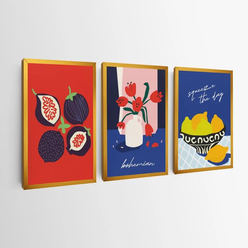 Tablou Multicanvas Fruits Set mockup 0