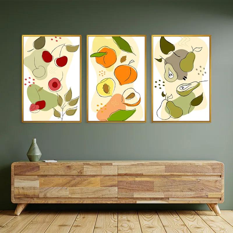 Tablou Multicanvas Minimalist Fruits mockup 2