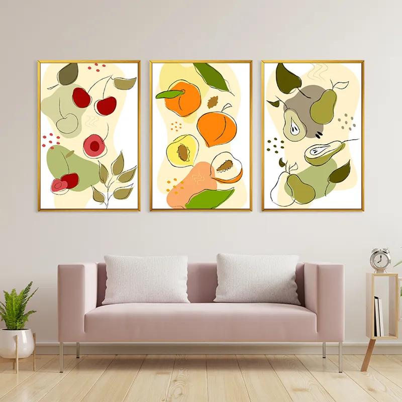 Tablou Multicanvas Minimalist Fruits mockup 3