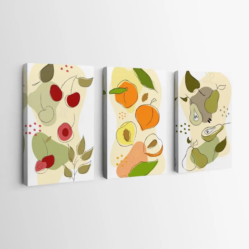 Tablou Multicanvas Minimalist Fruits mockup 0