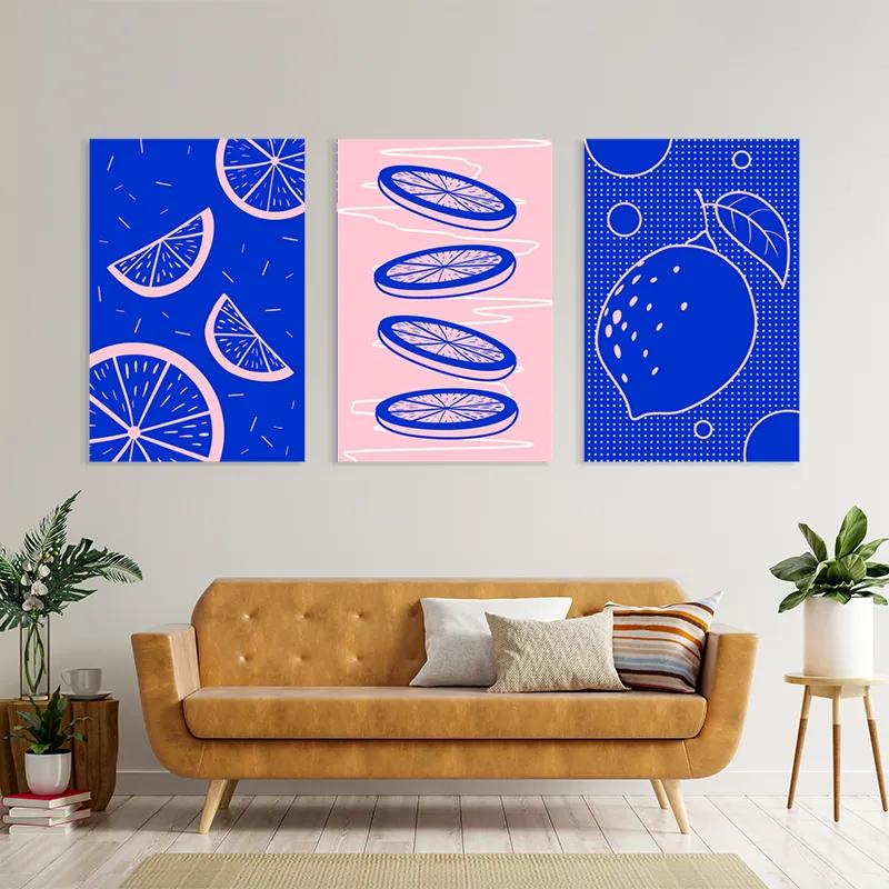 Tablou Multicanvas Lemon Set mockup 4